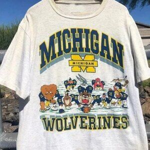 Vintage 90s Michigan Wolverines Shirt, University Michigan Crewneck